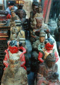 Tomb figures for sale at the Beijing Ghost market