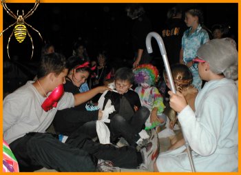 wrapping another mummy